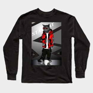 Starcat (with a background) Long Sleeve T-Shirt